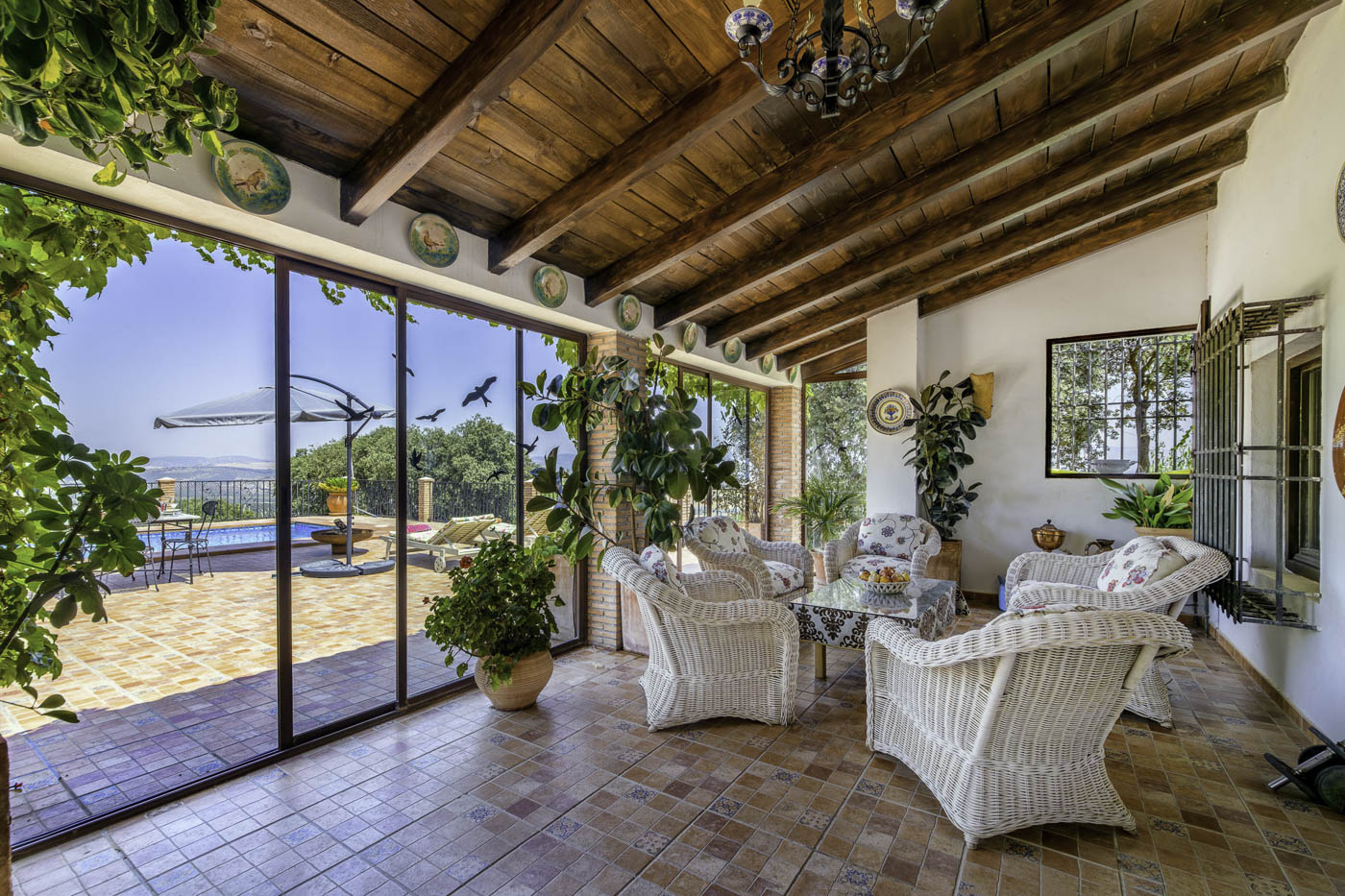 Seating area in porch